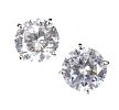 9CT WHITE GOLD CUBIC ZIRCONIA EARRINGS at Ross's Online Art Auctions