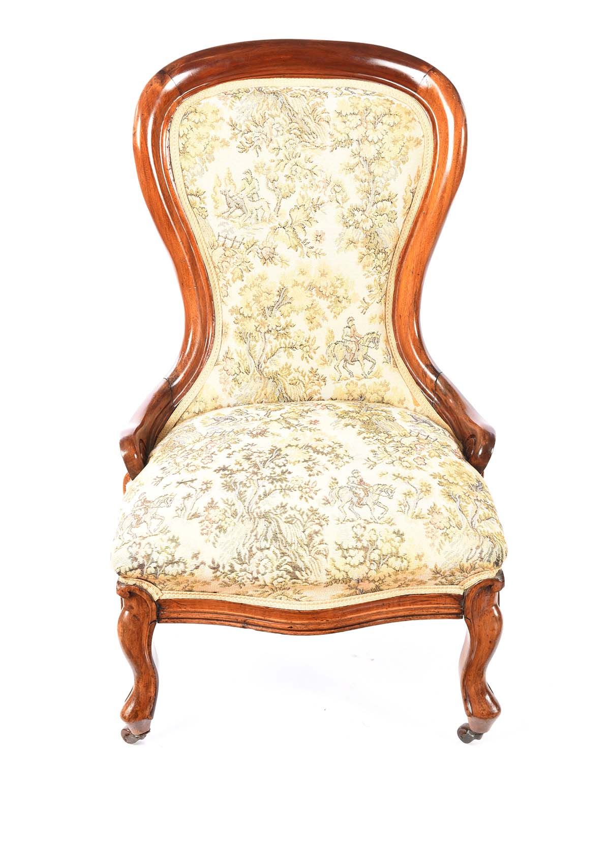 VICTORIAN MAHOGANY SPOON BACK CHAIR at Ross's Online Art Auctions