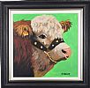 BULL ON GREEN by Ronald Keefer at Ross's Online Art Auctions