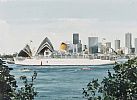 CRUISE SHIP IN SYDNEY HARBOUR by Arnold Gardner at Ross's Online Art Auctions