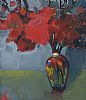RED FLOWERS by Vivek Mandalia at Ross's Online Art Auctions