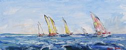 SAILING , DUBLIN BAY by Marie Devlin at Ross's Online Art Auctions
