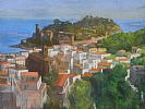 VILLAGE ON THE COAST, MALLORCA by Alex Cookson at Ross's Online Art Auctions