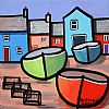 THREE ON QUAY by Paul Bursnall at Ross's Online Art Auctions