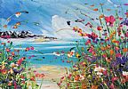WILD FLOWERS BY THE BEACH by Irish School at Ross's Online Art Auctions