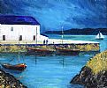 CALM WATER AT BURTONPORT, DONEGAL by Sean Loughrey at Ross's Online Art Auctions