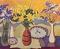 STILL LIFE , DAFFODILS by Olwen Tarrant at Ross's Online Art Auctions