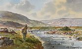 FISHING DONEGAL by Robert B. Higgins at Ross's Online Art Auctions