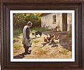 CHICKENS IN THE FARMYARD by Donal McNaughton at Ross's Online Art Auctions