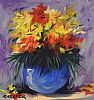 STILL LIFE, VASE OF FLOWERS by Ronald Keefer at Ross's Online Art Auctions