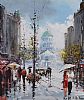 WET DAY, BELFAST CITY CENTRE by Holly Hanson at Ross's Online Art Auctions