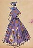 FASHION MODEL IN A PURPLE DRESS by Gladys Maccabe HRUA at Ross's Online Art Auctions