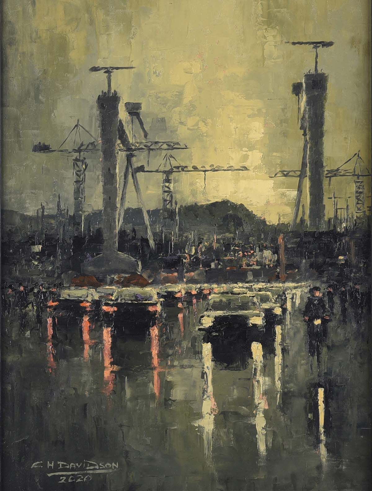 CARS & CRANES by Colin H. Davidson at Ross's Online Art Auctions