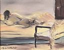 RECLINING FEMALE NUDE STUDY by J.D. Sutherland at Ross's Online Art Auctions
