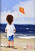 FLYING THE KITE by Michelle Carlin at Ross's Online Art Auctions