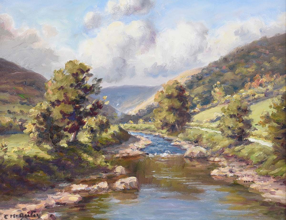 THE RIVER DUN AT GLENDUN by Charles McAuley at Ross's Online Art Auctions