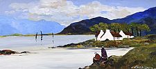 BY THE LOUGHSHORE, CONNEMARA by Christopher Duncan at Ross's Online Art Auctions