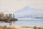 CASTLE RUINS BY THE LOUGH by T. Wilson at Ross's Online Art Auctions