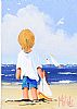 YOUNG BOY WITH SAILBOAT by Michelle Carlin at Ross's Online Art Auctions