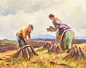 STACKING TURF IN THE GLENS by Donal McNaughton at Ross's Online Art Auctions