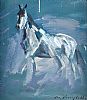MUSTANG ON BLUE by Con Campbell at Ross's Online Art Auctions