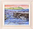 FISHING OFF THE PIER, DALKEY ISLAND, DUBLIN BAY by Anthony Doyle at Ross's Online Art Auctions