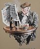 READING THE NEWS by Michael McDade at Ross's Online Art Auctions