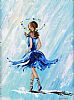 DANCER IN BLUE by D. McAfee at Ross's Online Art Auctions