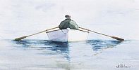 MAN IN A BOAT by Lawrence Chambers at Ross's Online Art Auctions