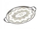 EDWARDIAN ENGRAVED OVAL TRAY at Ross's Online Art Auctions