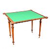 FINE VICTORIAN WALNUT TURNOVER LEAF GAMES TABLE at Ross's Online Art Auctions