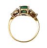 9CT GOLD EMERALD DRESS RING at Ross's Online Art Auctions
