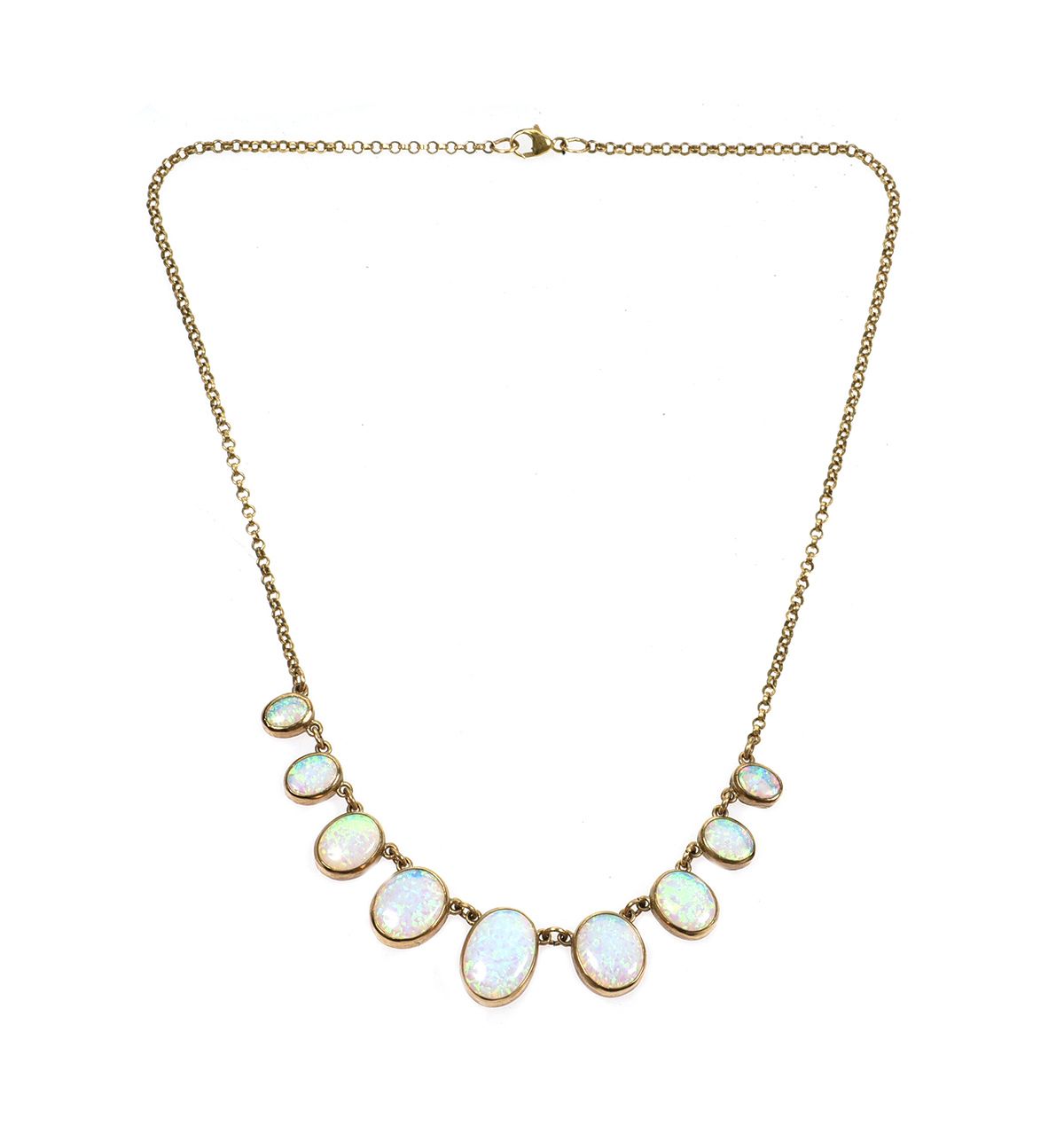 9CT GOLD OPAL NECKLACE at Ross's Online Art Auctions
