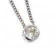 18CT WHITE GOLD DIAMOND PENDANT & CHAIN at Ross's Online Art Auctions