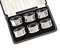 ASPREY & CO. SET OF SIX SILVER NAPKIN RINGS at Ross's Online Art Auctions