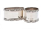 ASPREY & CO. SET OF SIX SILVER NAPKIN RINGS at Ross's Online Art Auctions
