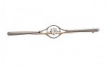 18CT WHITE GOLD DIAMOND BROOCH at Ross's Online Art Auctions