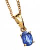 18CT GOLD SAPPHIRE PENDANT & CHAIN at Ross's Online Art Auctions