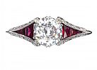 ANTIQUE PLATINUM RUBY AND DIAMOND RING at Ross's Online Art Auctions