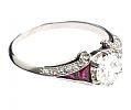 ANTIQUE PLATINUM RUBY AND DIAMOND RING at Ross's Online Art Auctions