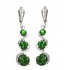 GREEN STONE COSTUME EARRINGS at Ross's Online Art Auctions