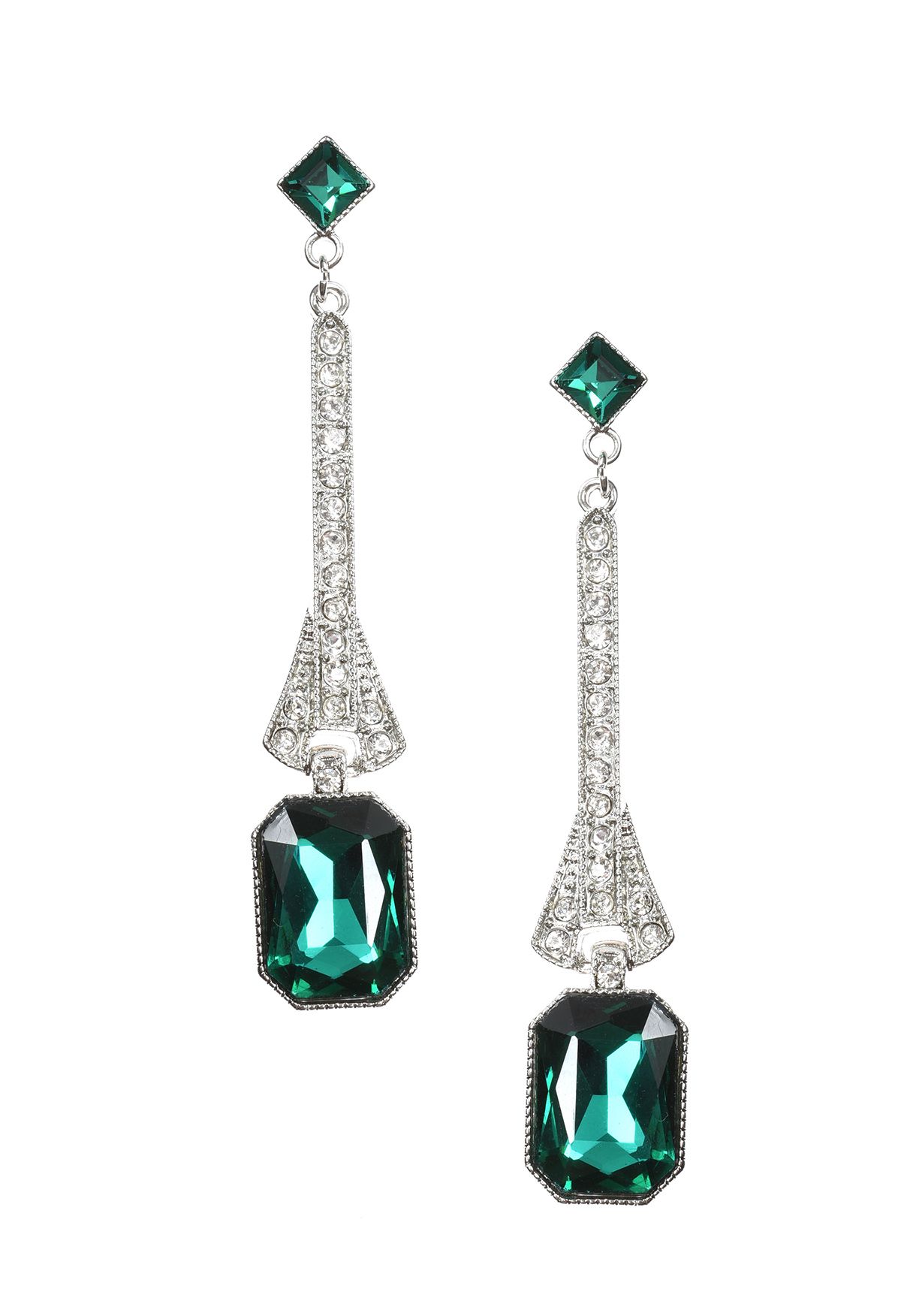 ART DECO-STYLE COSTUME EARRINGS at Ross's Online Art Auctions