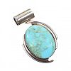 STERLING SILVER TURQUOISE PENDANT at Ross's Online Art Auctions