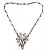 STERLING SILVER CULTURED PEARL & MARCASITE NECKLACE at Ross's Online Art Auctions