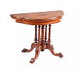 VICTORIAN MAHOGANY TURNOVER LEAF CARD TABLE at Ross's Online Art Auctions