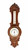 VICTORIAN CARVED OAK ANEROID BAROMETER at Ross's Online Art Auctions