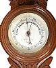 VICTORIAN CARVED OAK ANEROID BAROMETER at Ross's Online Art Auctions