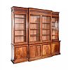 FINE VICTORIAN MAHOGANY BREAKFRONT LIBRARY BOOKCASE at Ross's Online Art Auctions