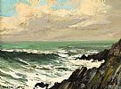 WAVES ON THE ANTRIM COAST by Maurice Canning Wilks ARHA RUA at Ross's Online Art Auctions