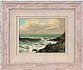 WAVES ON THE ANTRIM COAST by Maurice Canning Wilks ARHA RUA at Ross's Online Art Auctions